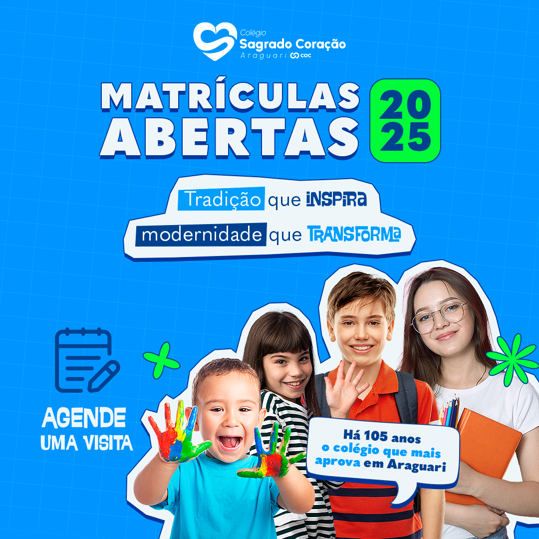 Matrículas Abertas Colégio Sagrado Coração