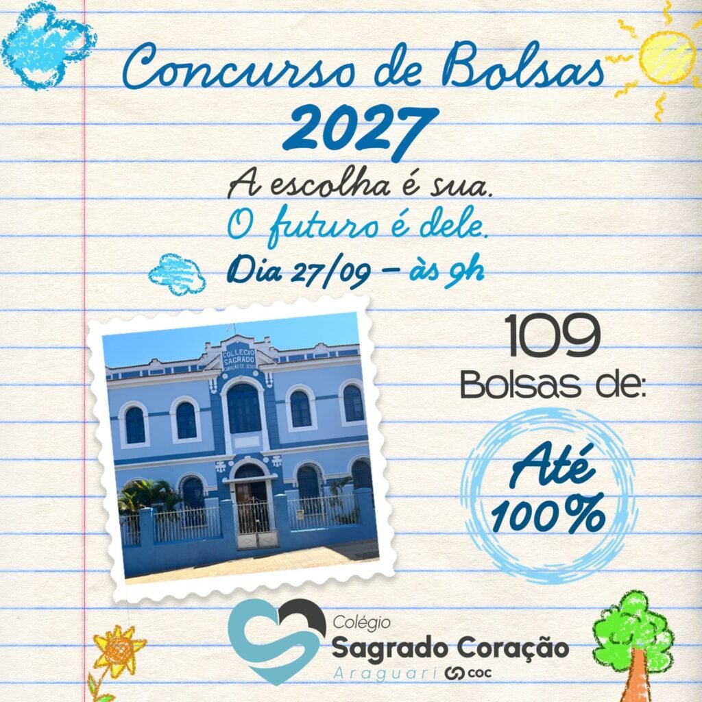 Concurso de Bolsas 2027 - Colégio Sagrado Coração